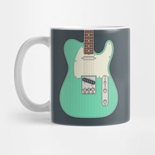 Sea Foam Green Telly Guitar Mug